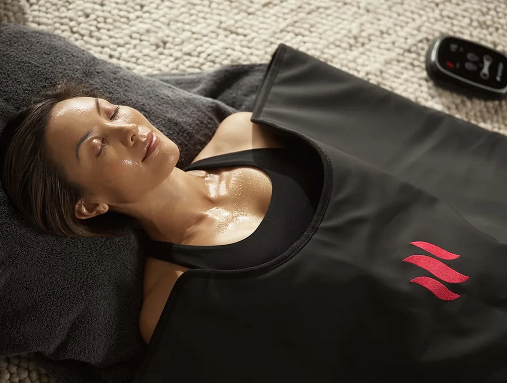 Sauna Blankets category — MiHIGH sauna blanket in use